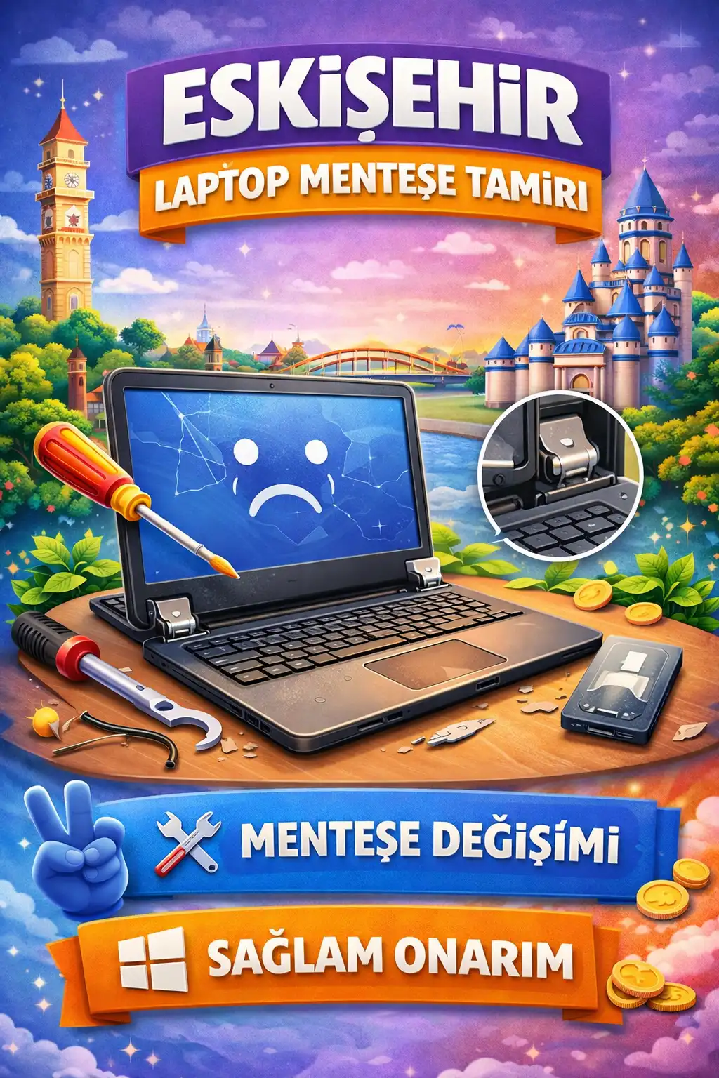Eskişehir Laptop Menteşe ve Kasa Tamiri: Kırıkları Dert Etmeyin!